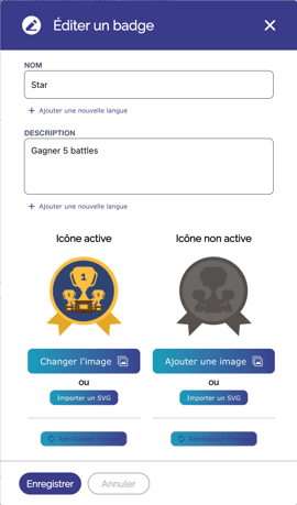 Édition badge