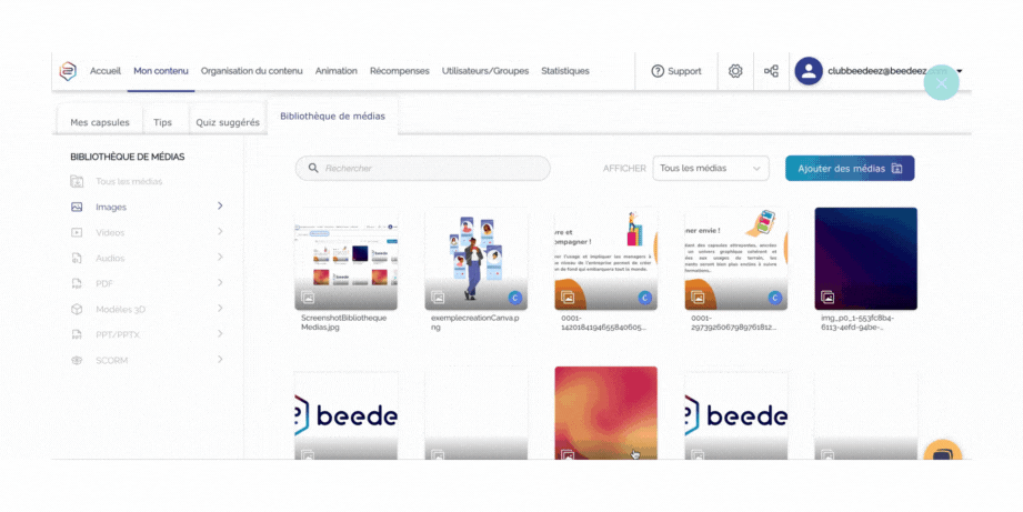 Comment télécharger un média depuis le BO