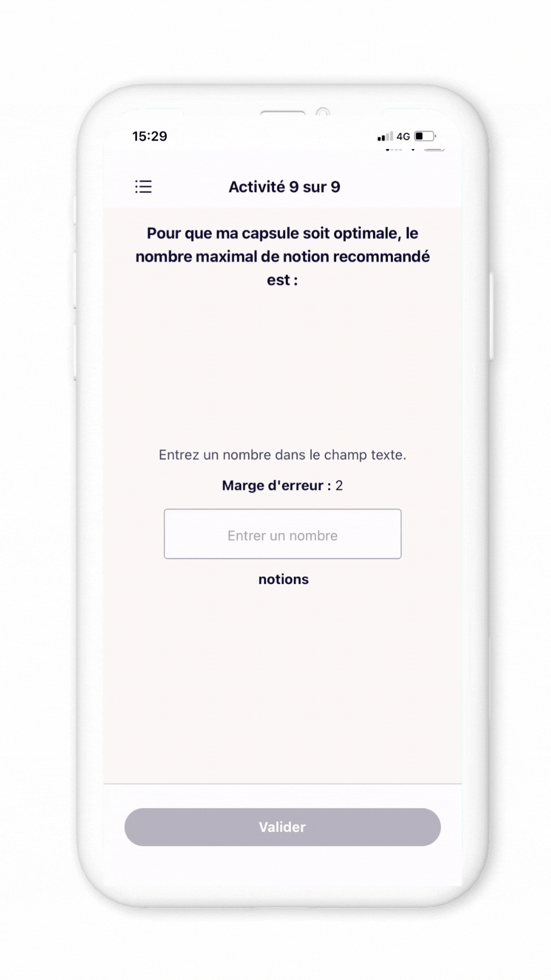 Question a reponse chiffree-App